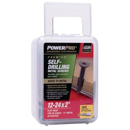 Hillman Self-Drilling Screw, #12-14 x 2 in, Epoxy Coated Steel Flat Head Torx Drive 116148